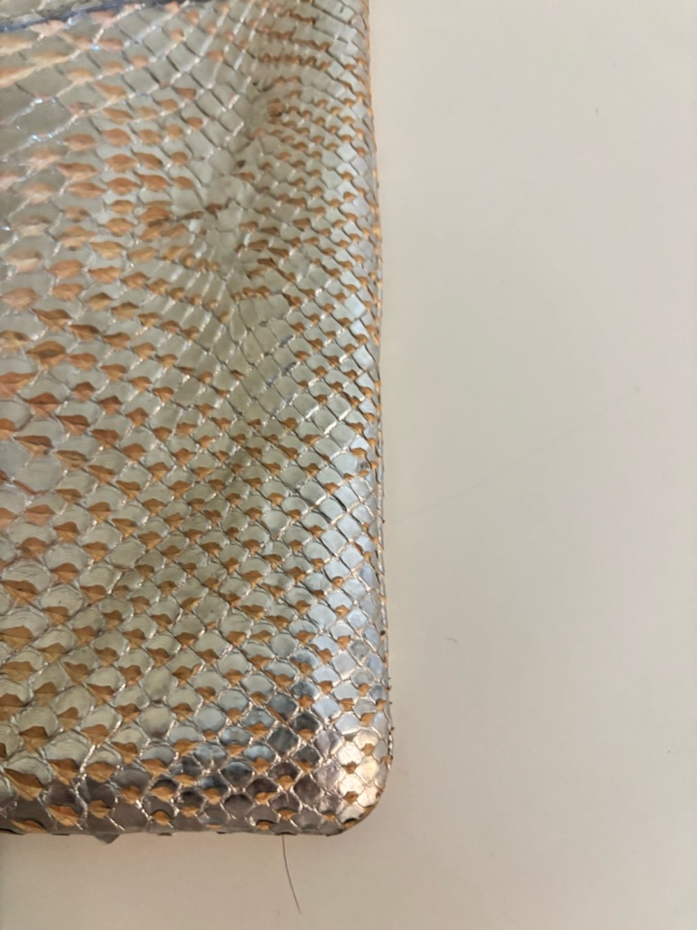Enrico Pucci RARE Authentic Gold Metallic Real Python Crossbody - Picture 4 of 8